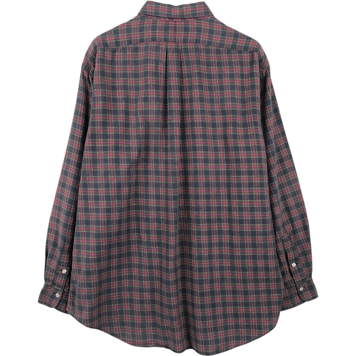 Ralph Lauren long sleeve button down check shirt, men's XL size cotton red type Vintage Second Hand