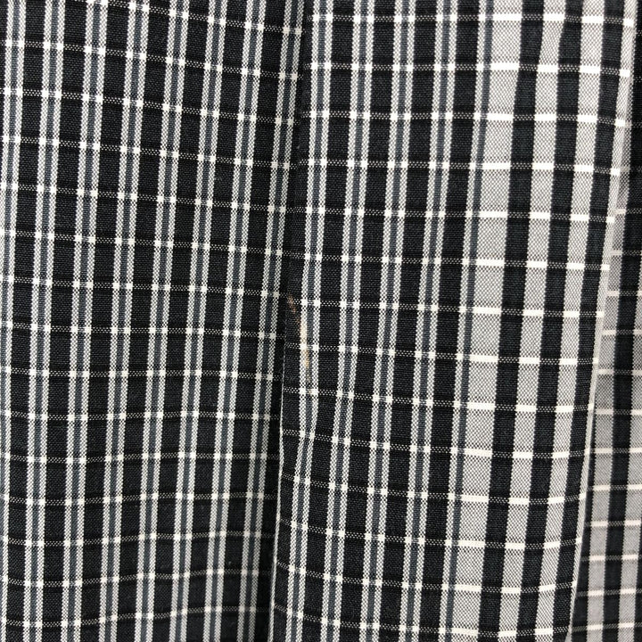 Ralph Lauren CLASSIC FIT Crazy Pattern Long Sleeve Button-Down Check Shirt, Men's Size XL (approx.) cotton gray type Vintage Second Hand