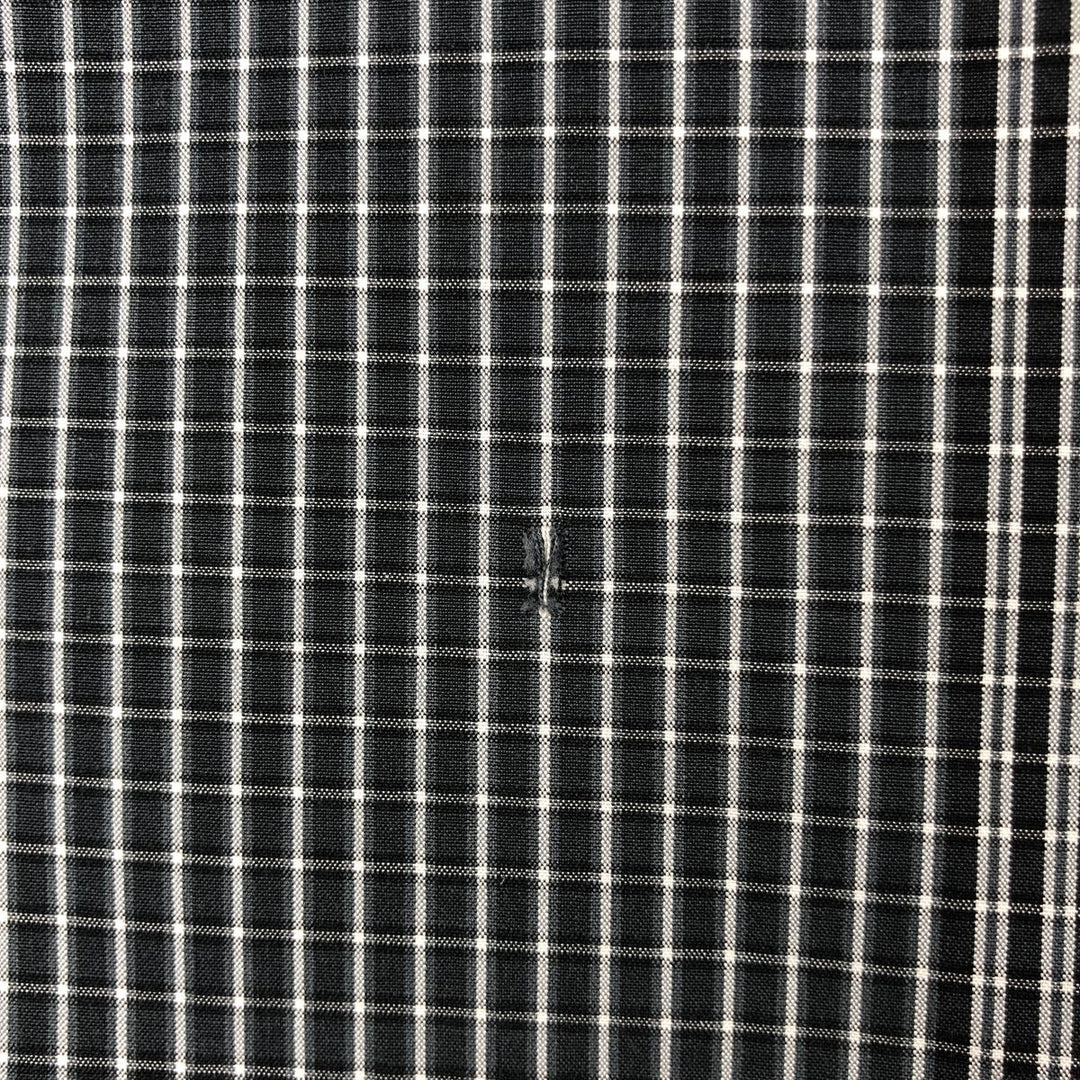 Ralph Lauren CLASSIC FIT Crazy Pattern Long Sleeve Button-Down Check Shirt, Men's Size XL (approx.) cotton gray type Vintage Second Hand