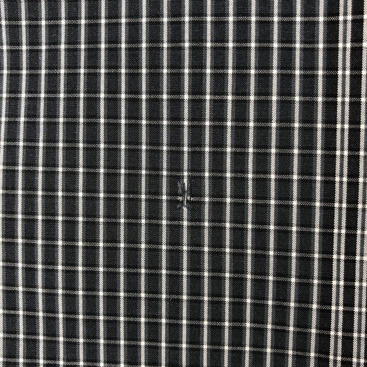 Ralph Lauren CLASSIC FIT Crazy Pattern Long Sleeve Button-Down Check Shirt, Men's Size XL (approx.) cotton gray type Vintage Second Hand