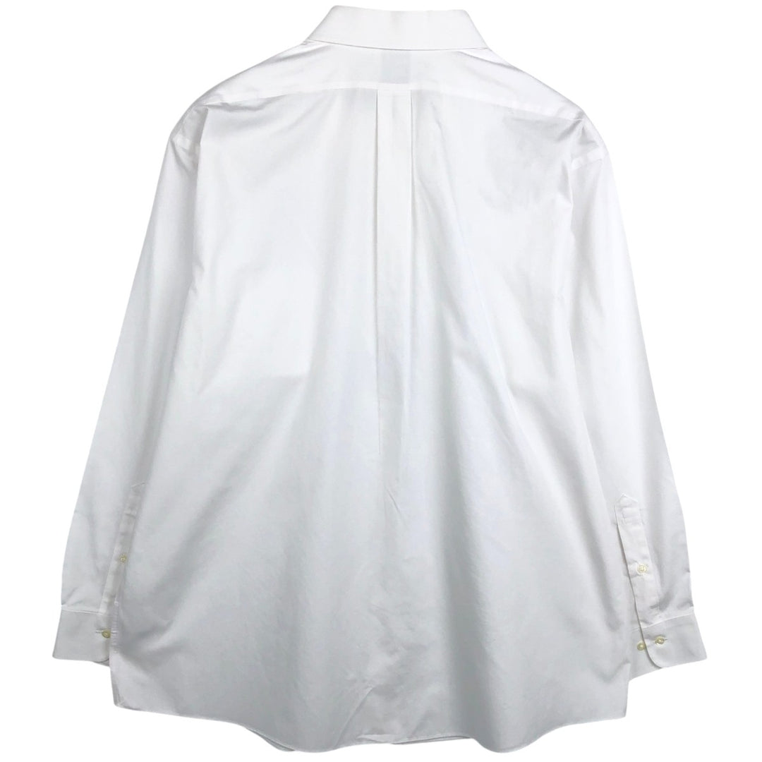Brooks Brothers 1818 REGENT FIT Long-Sleeve Cotton Shirt, Men's Size XXL (approx.) cotton white type Vintage Second Hand