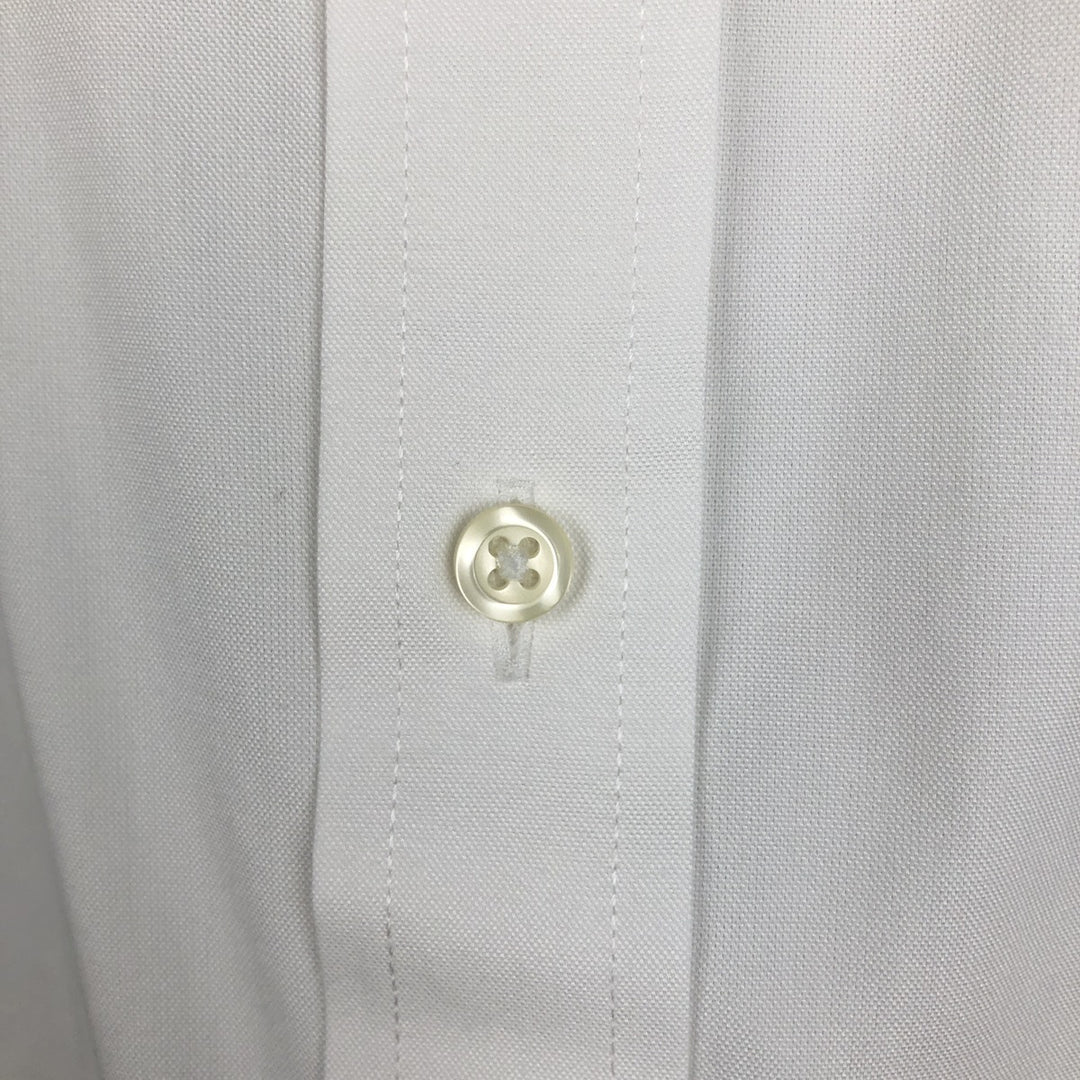 Brooks Brothers 1818 REGENT FIT Long-Sleeve Cotton Shirt, Men's Size XXL (approx.) cotton white type Vintage Second Hand