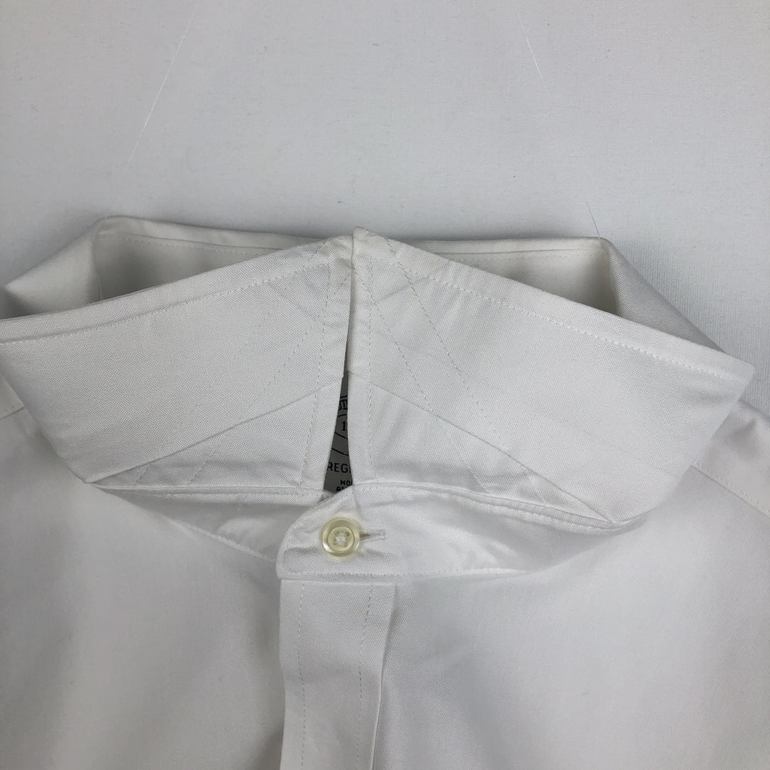 Brooks Brothers 1818 REGENT FIT Long-Sleeve Cotton Shirt, Men's Size XXL (approx.) cotton white type Vintage Second Hand