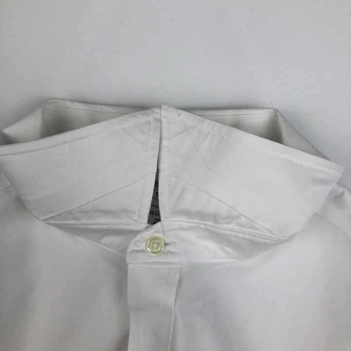 Brooks Brothers 1818 REGENT FIT Long-Sleeve Cotton Shirt, Men's Size XXL (approx.) cotton white type Vintage Second Hand