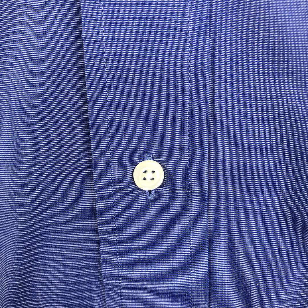 Brooks Brothers Est.1818 Slim Fit Long-Sleeve Button-Down Shirt, Men's Size M (approx.) Supima Cotton navy blue type Vintage Second Hand