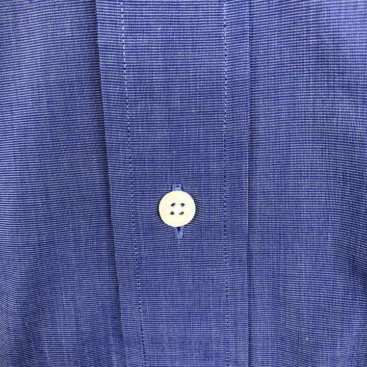 Brooks Brothers Est.1818 Slim Fit Long-Sleeve Button-Down Shirt, Men's Size M (approx.) Supima Cotton navy blue type Vintage Second Hand