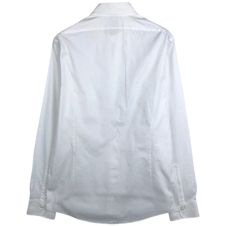 Brooks Brothers Est. 1818 Milano Long Sleeve Button-Down Shirt, Men's Size Medium Supima Cotton white type Vintage Second Hand