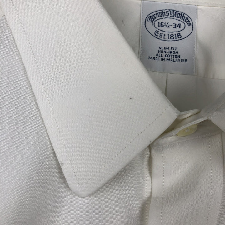 Brooks Brothers Est.1818 Long Sleeve Cotton Shirt, Men's Size L cotton white type Vintage Second Hand