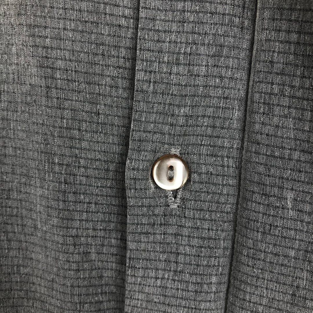 CITY STREETS Stand Collar Long Sleeve Polyester Shirt, Men's Size L (approx.) polyester gray type Vintage Second Hand