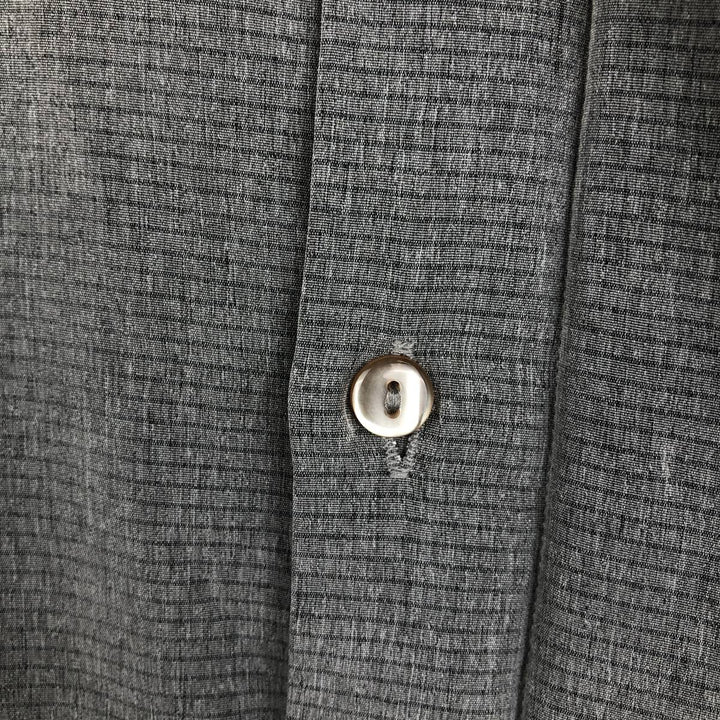 CITY STREETS Stand Collar Long Sleeve Polyester Shirt, Men's Size L (approx.) polyester gray type Vintage Second Hand