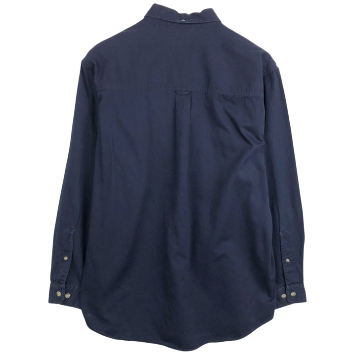 90s-00'S Columbia Long-Sleeve Button-Down Shirt, Men's Size L (Equivalent), Vintage cotton navy blue type Vintage Second Hand