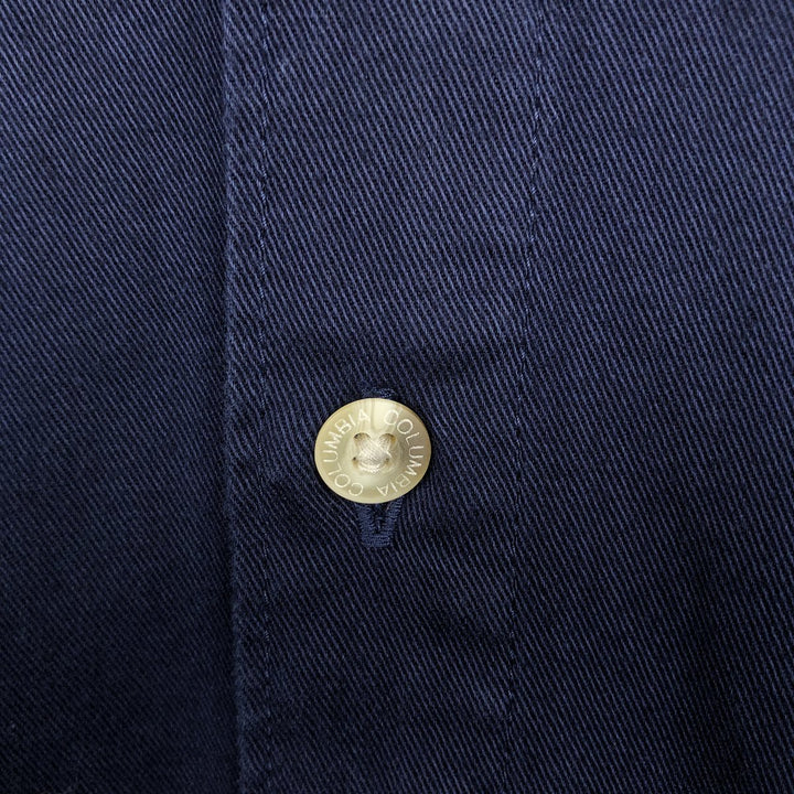 90s-00'S Columbia Long-Sleeve Button-Down Shirt, Men's Size L (Equivalent), Vintage cotton navy blue type Vintage Second Hand