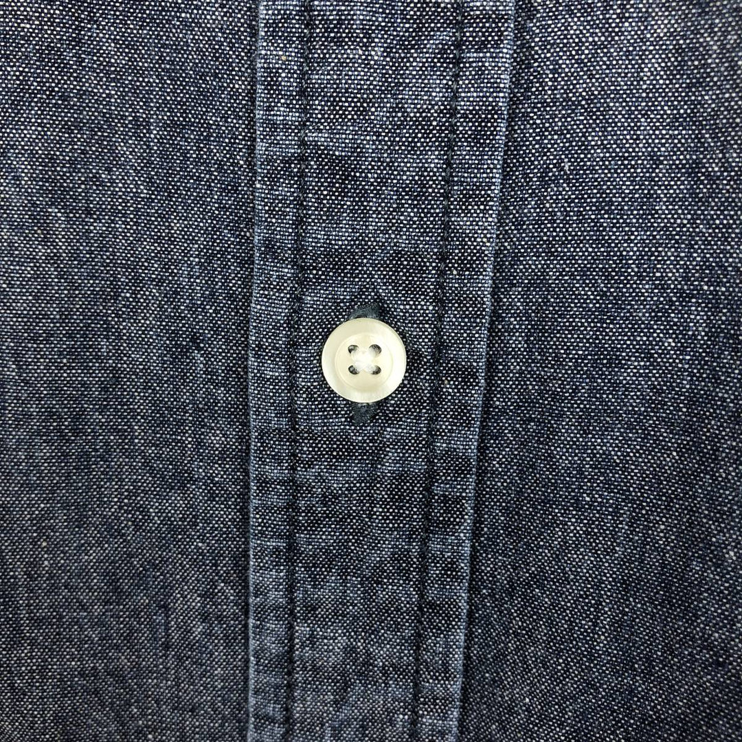 90s-00'S GAP (Old GAP) Long-Sleeve Button-Down Shirt, Men's Size L (Equivalent), Vintage cotton navy blue type Vintage Second Hand