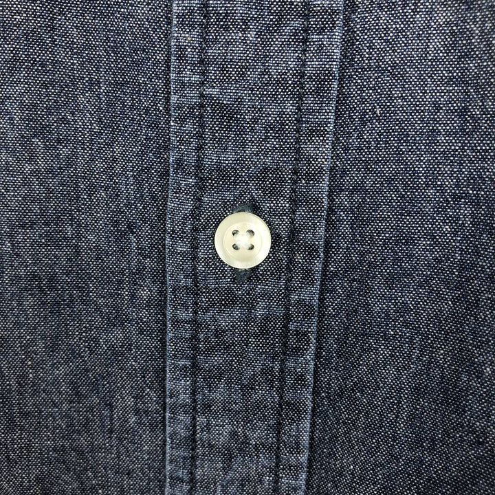 90s-00'S GAP (Old GAP) Long-Sleeve Button-Down Shirt, Men's Size L (Equivalent), Vintage cotton navy blue type Vintage Second Hand