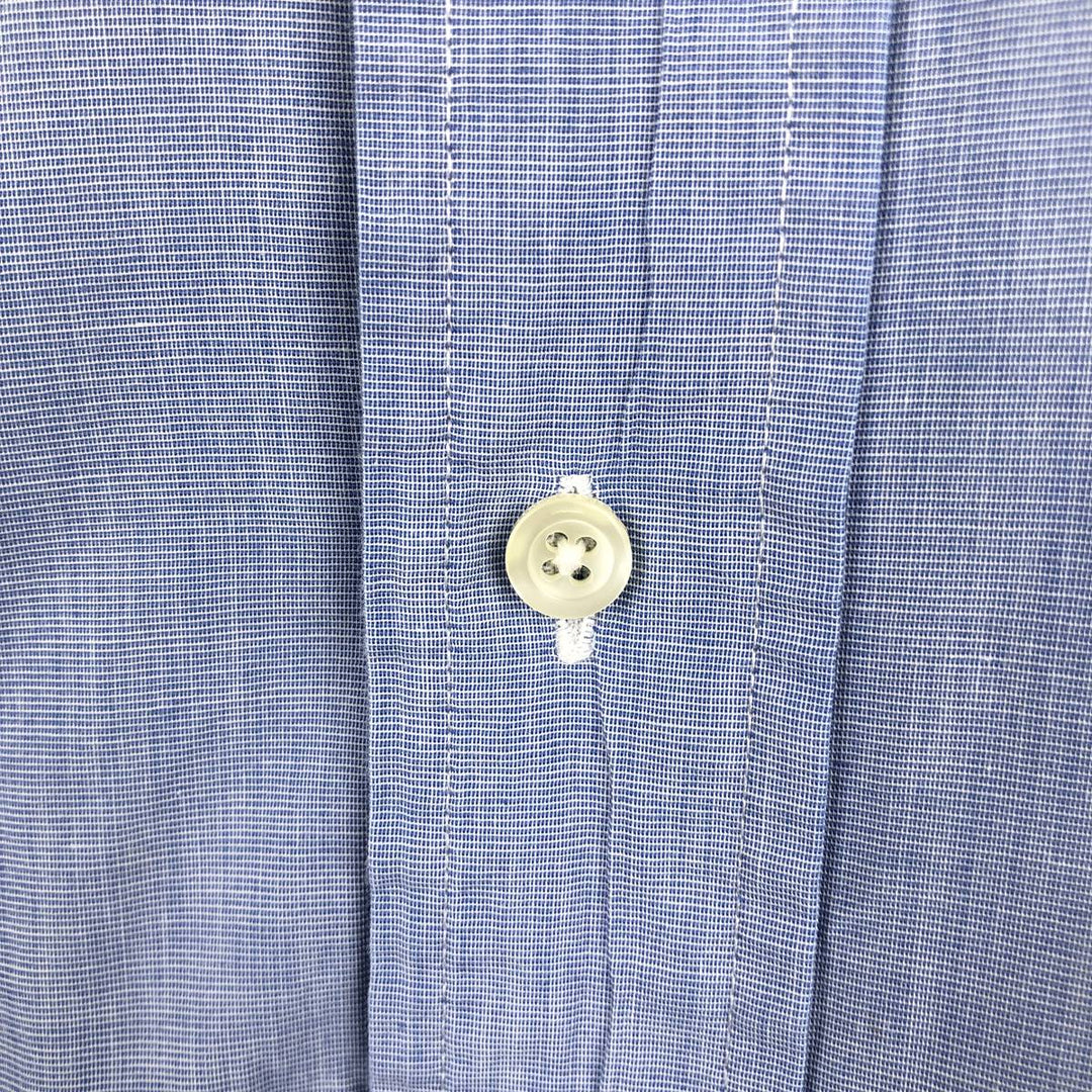 Brooks Brothers Est. 1818 Traditional Fit Long Sleeve Button-Down Shirt, Made in USA, Men's Size XL cotton navy blue type Vintage Second Hand