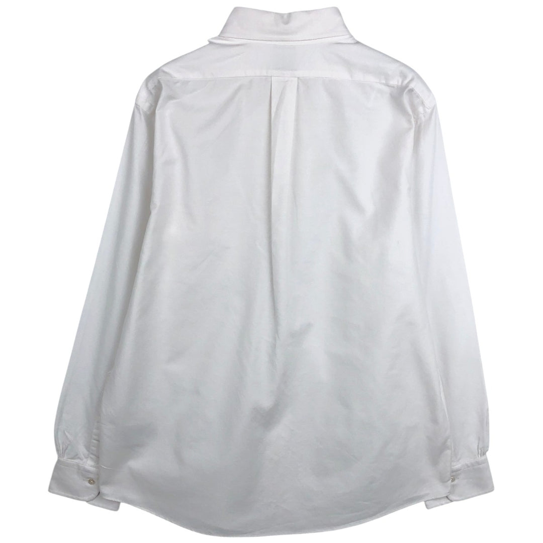 Brooks Brothers Est.1818 Short-Sleeve Button-Down Shirt, Made in USA, Men's Size M (approx.) cotton white type Vintage Second Hand