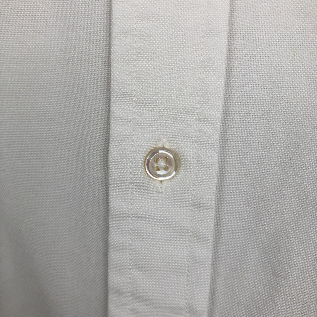 Brooks Brothers Est.1818 Short-Sleeve Button-Down Shirt, Made in USA, Men's Size M (approx.) cotton white type Vintage Second Hand