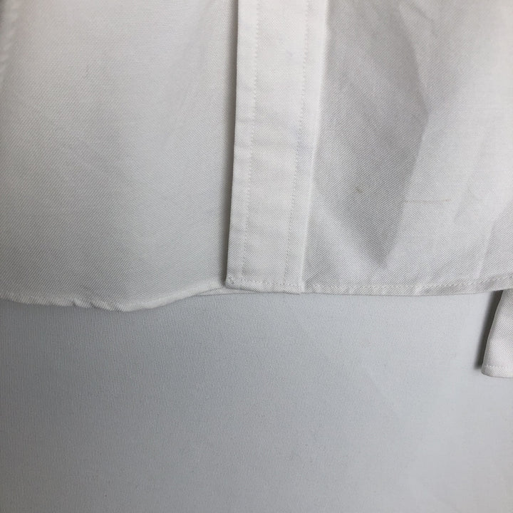 Brooks Brothers Est.1818 Short-Sleeve Button-Down Shirt, Made in USA, Men's Size M (approx.) cotton white type Vintage Second Hand