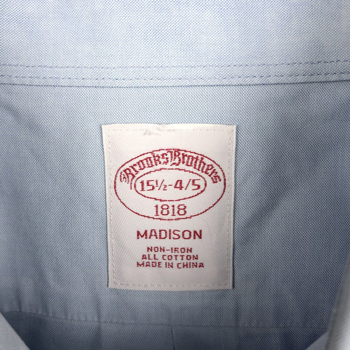 Brooks Brothers 1818 Madison Long-Sleeve Cotton Shirt, Men's Size M (approx.) cotton Blue type light blue Vintage Second Hand