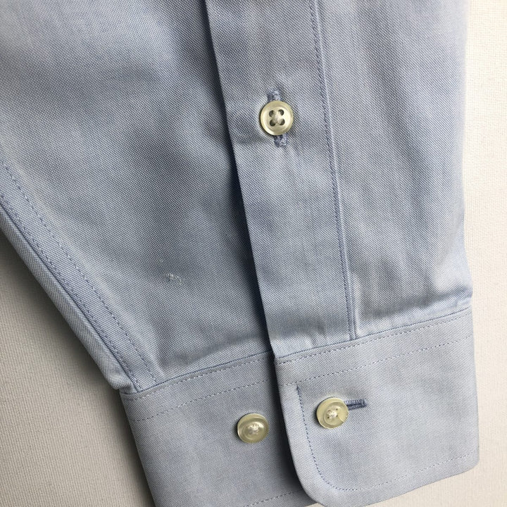 Brooks Brothers 1818 Madison Long-Sleeve Cotton Shirt, Men's Size M (approx.) cotton Blue type light blue Vintage Second Hand