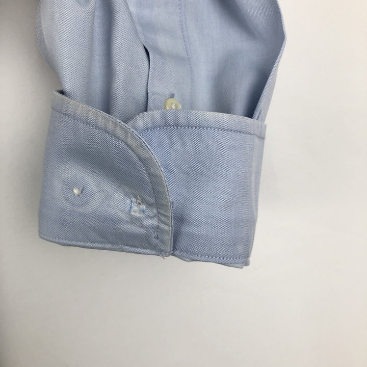 Brooks Brothers 1818 Madison Long-Sleeve Cotton Shirt, Men's Size M (approx.) cotton Blue type light blue Vintage Second Hand