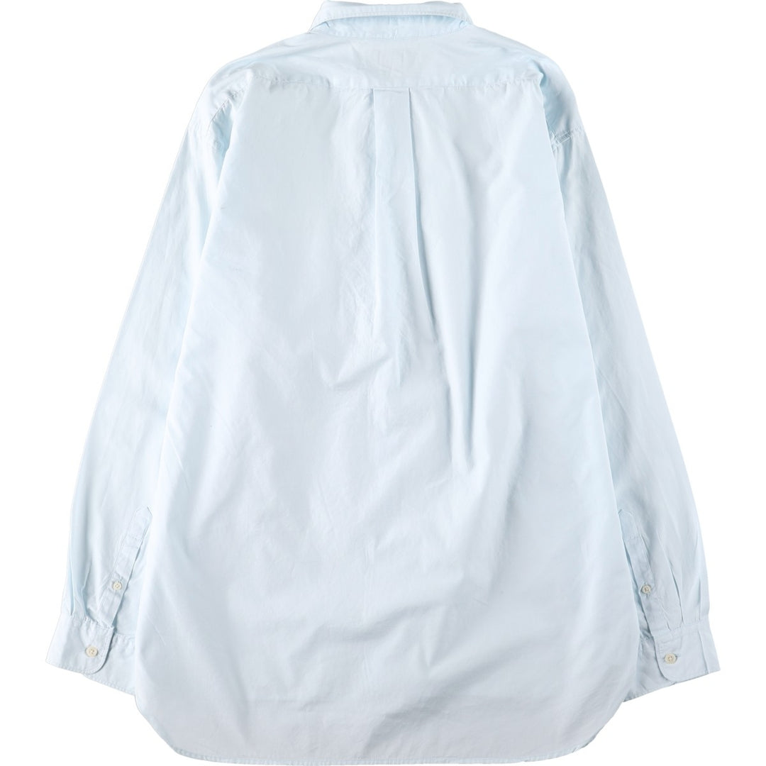 90'S J.Crew Long-Sleeve Cotton Shirt, Men's Size L (approx.), Vintage cotton Blue type light blue Vintage Second Hand
