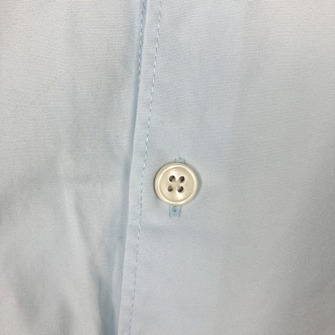 90'S J.Crew Long-Sleeve Cotton Shirt, Men's Size L (approx.), Vintage cotton Blue type light blue Vintage Second Hand