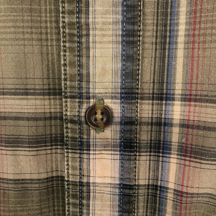 Carhartt Relaxed Fit Check Pattern Long Sleeve Button Down Work Shirt, Men's XL cotton Beige type Vintage Second Hand