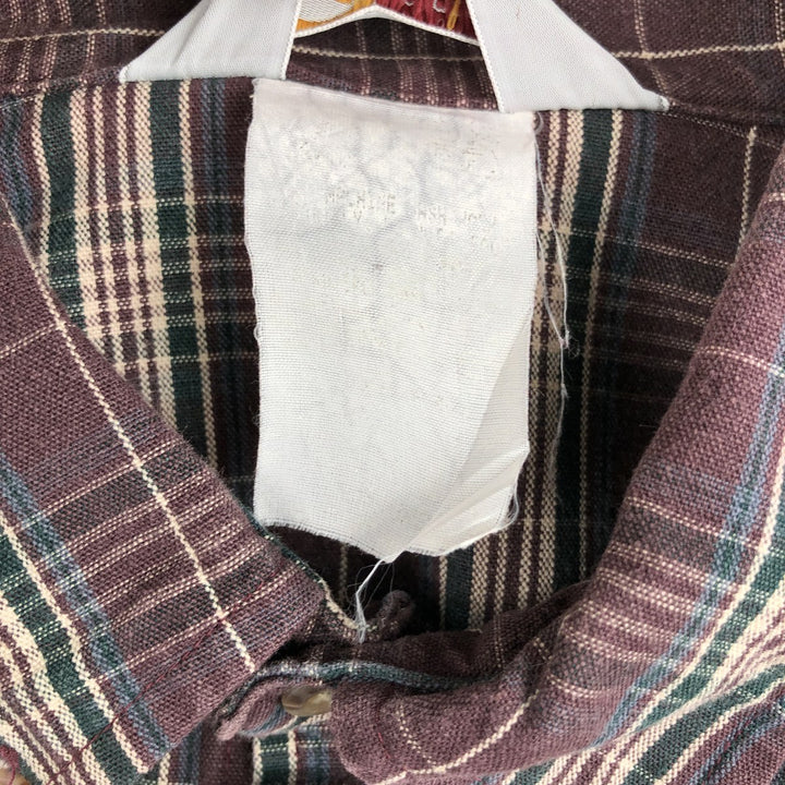 Carhartt Rugged Outdoor Wear Check Pattern Long Sleeve Button-Down Work Shirt, Men's XXL (approx.) unclear purple type Vintage Second Hand