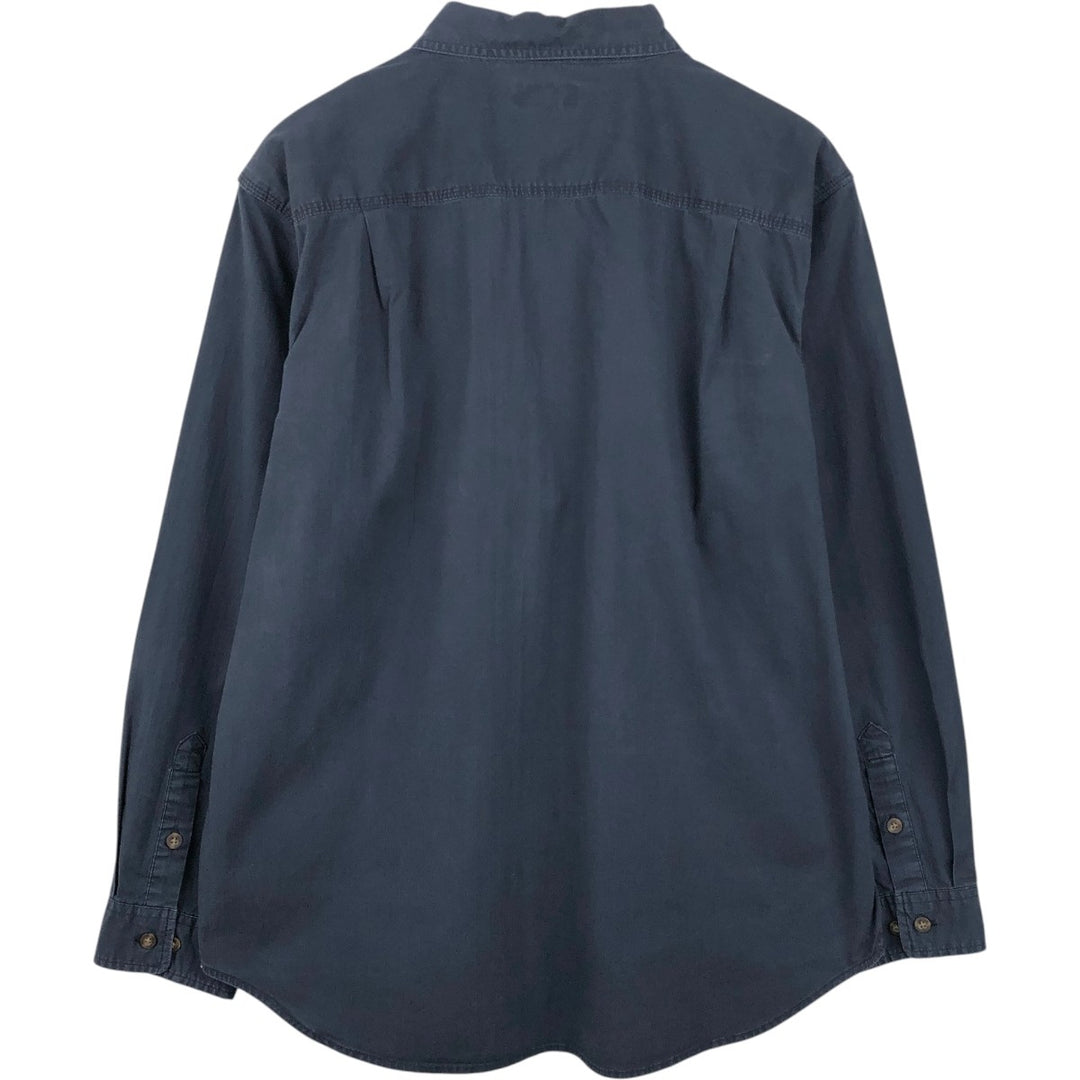 Carhartt Relaxed Fit Long Sleeve Button Down Work Shirt, Men's XL cotton black type Vintage Second Hand