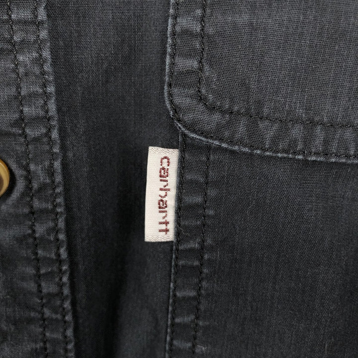 Carhartt Relaxed Fit Long Sleeve Button Down Work Shirt, Men's XL cotton black type Vintage Second Hand