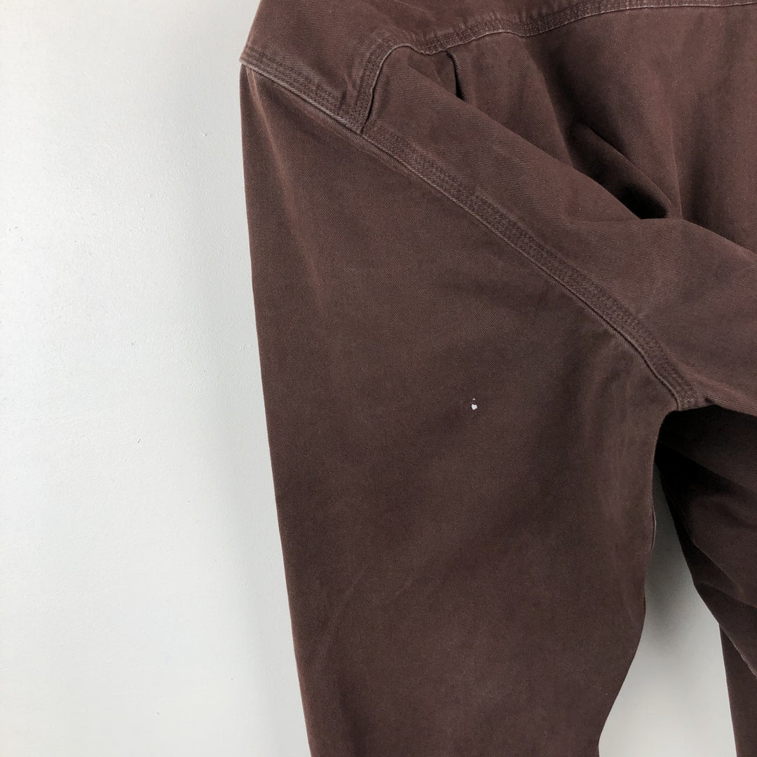 Carhartt ORIGINAL FIT long sleeve button-down work shirt, men's XL size cotton brown type Vintage Second Hand