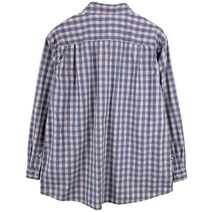 Carhartt Relaxed Fit Check Pattern Long-Sleeve Work Shirt, Men's XXL (approx.) cotton blue type Vintage Second Hand