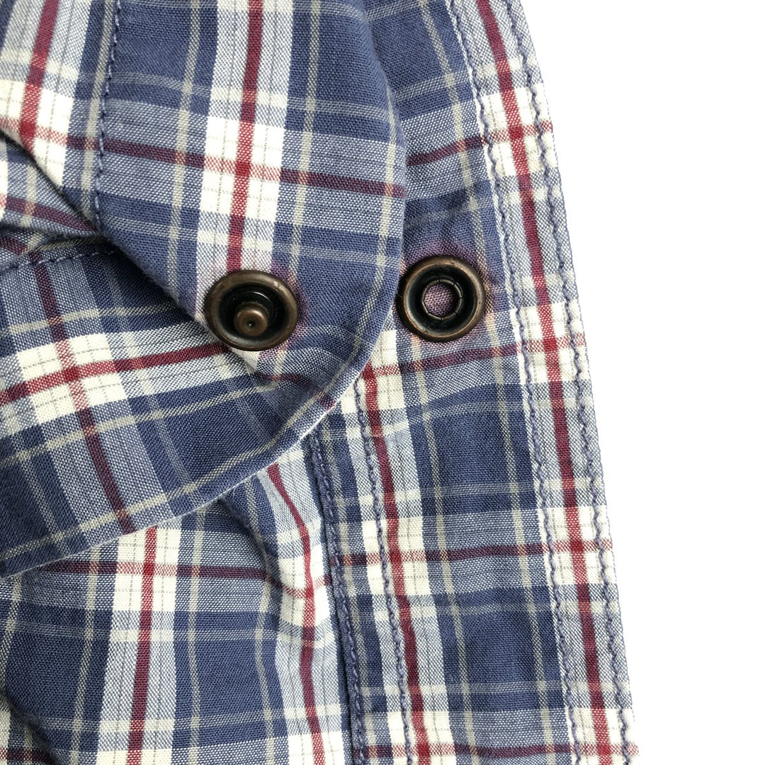 Carhartt Relaxed Fit Check Pattern Long-Sleeve Work Shirt, Men's XXL (approx.) cotton blue type Vintage Second Hand