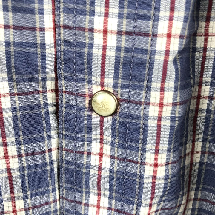 Carhartt Relaxed Fit Check Pattern Long-Sleeve Work Shirt, Men's XXL (approx.) cotton blue type Vintage Second Hand
