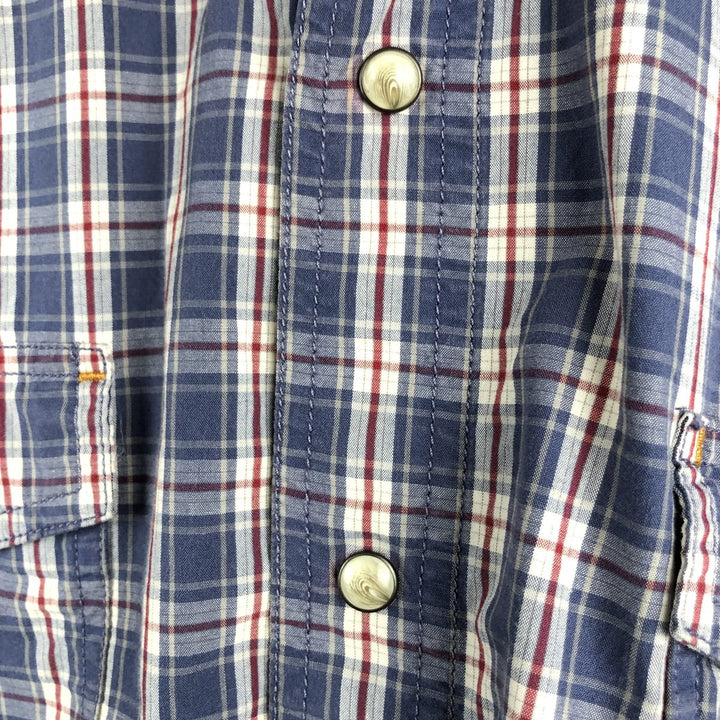 Carhartt Relaxed Fit Check Pattern Long-Sleeve Work Shirt, Men's XXL (approx.) cotton blue type Vintage Second Hand
