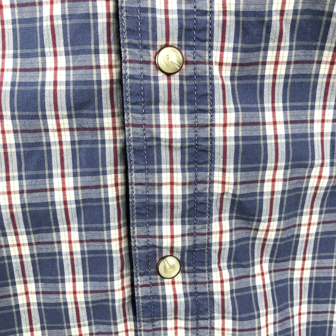 Carhartt Relaxed Fit Check Pattern Long-Sleeve Work Shirt, Men's XXL (approx.) cotton blue type Vintage Second Hand