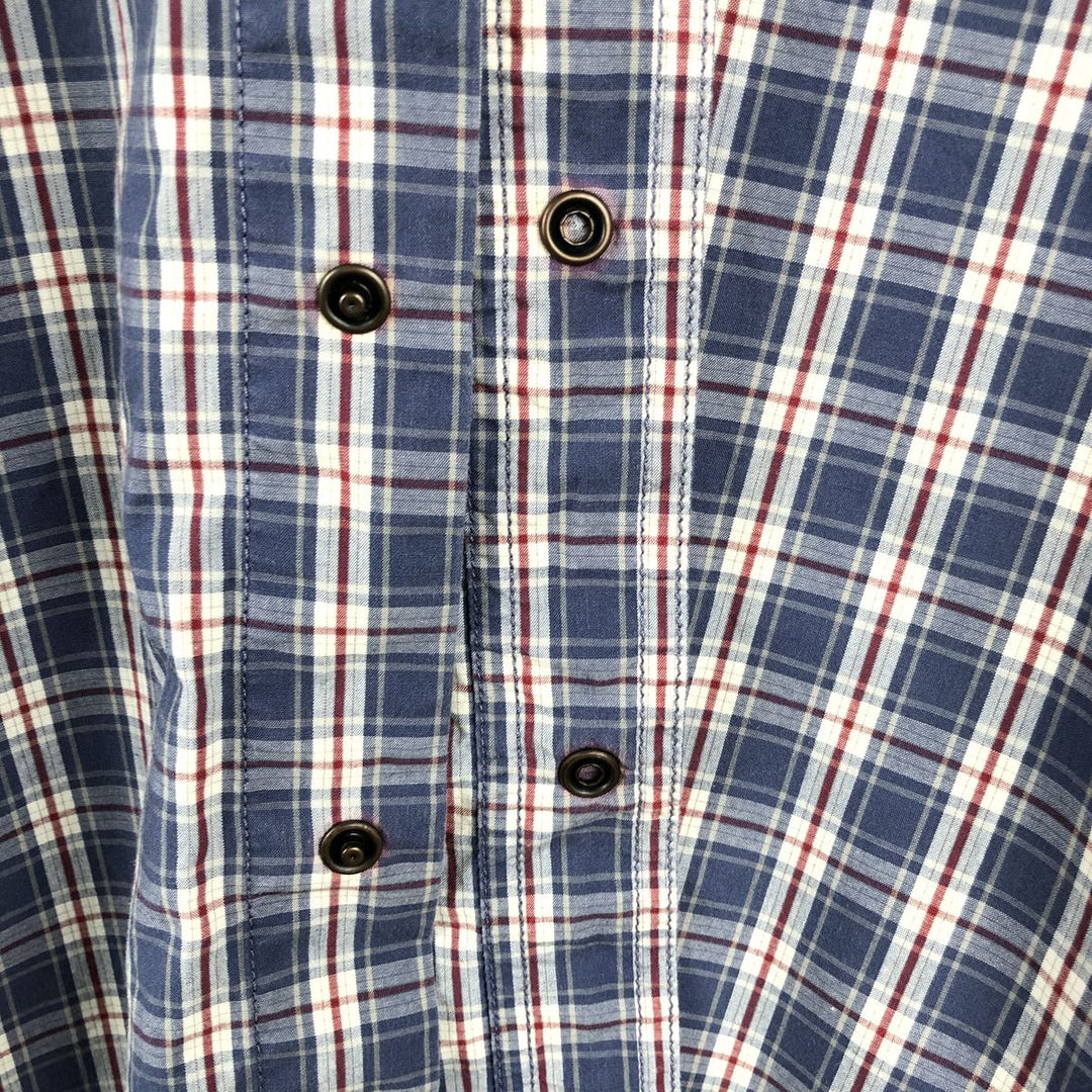 Carhartt Relaxed Fit Check Pattern Long-Sleeve Work Shirt, Men's XXL (approx.) cotton blue type Vintage Second Hand