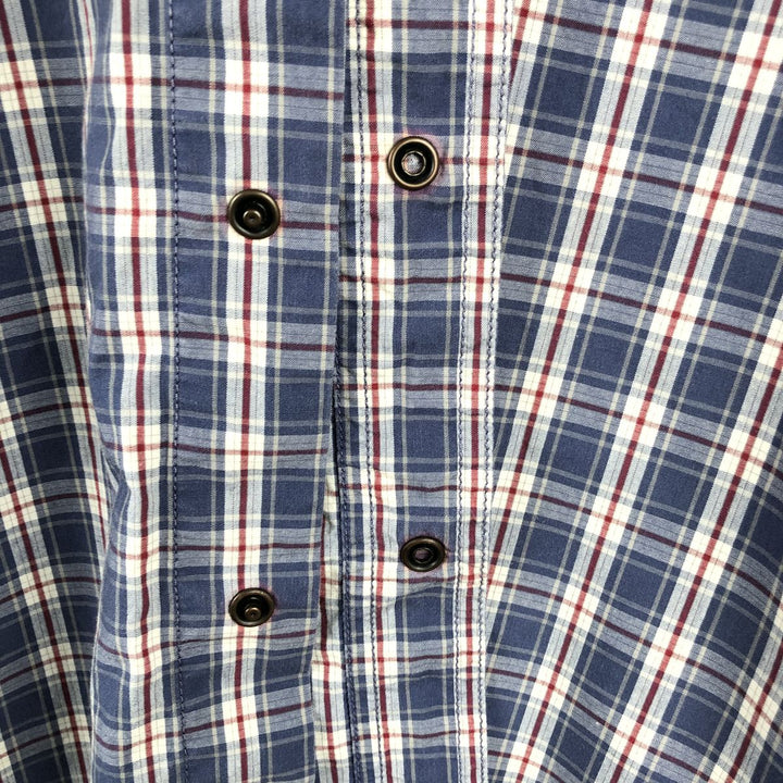 Carhartt Relaxed Fit Check Pattern Long-Sleeve Work Shirt, Men's XXL (approx.) cotton blue type Vintage Second Hand