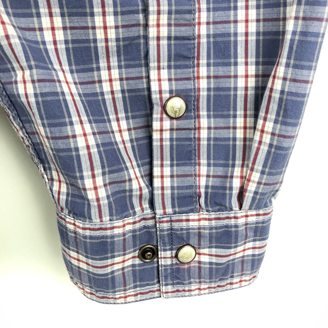 Carhartt Relaxed Fit Check Pattern Long-Sleeve Work Shirt, Men's XXL (approx.) cotton blue type Vintage Second Hand