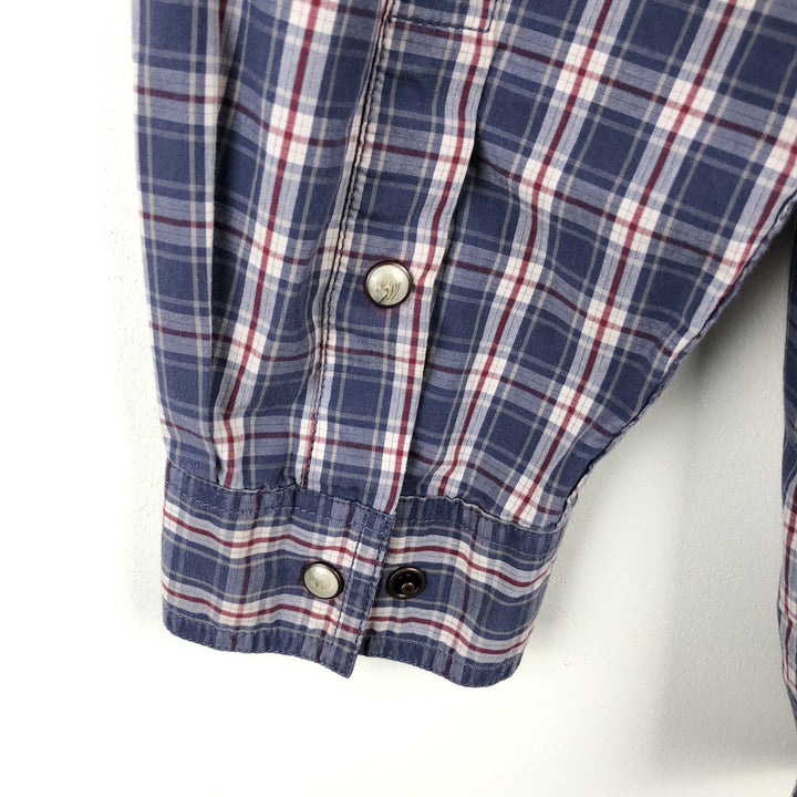 Carhartt Relaxed Fit Check Pattern Long-Sleeve Work Shirt, Men's XXL (approx.) cotton blue type Vintage Second Hand