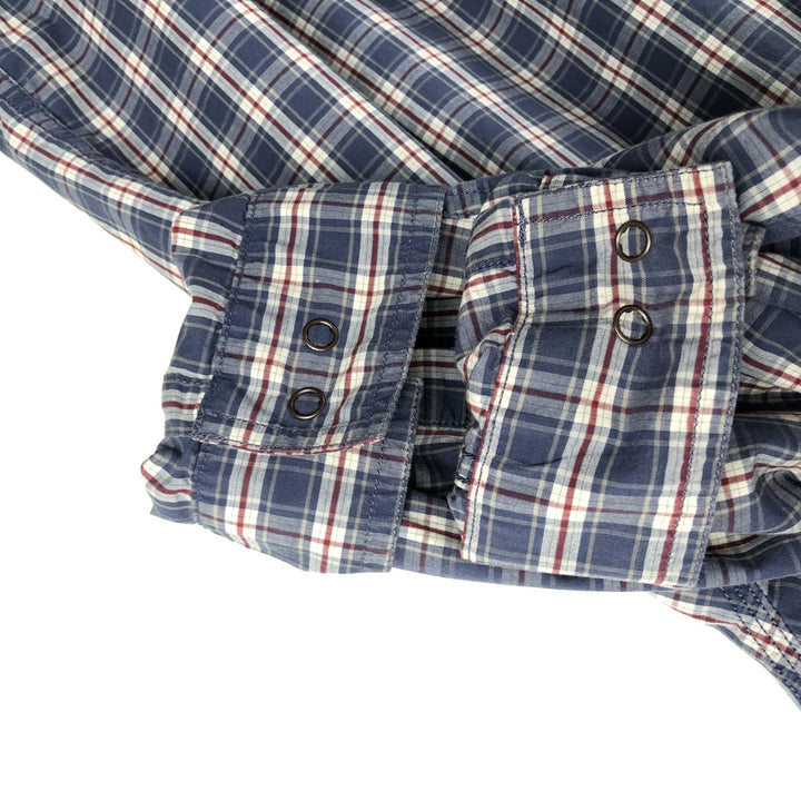 Carhartt Relaxed Fit Check Pattern Long-Sleeve Work Shirt, Men's XXL (approx.) cotton blue type Vintage Second Hand