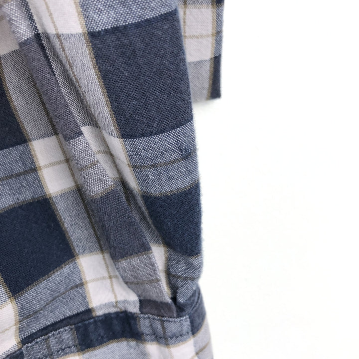 Carhartt Loose Fit Check Pattern Long Sleeve Button-Down Work Shirt, Men's Size L cotton navy blue type Vintage Second Hand