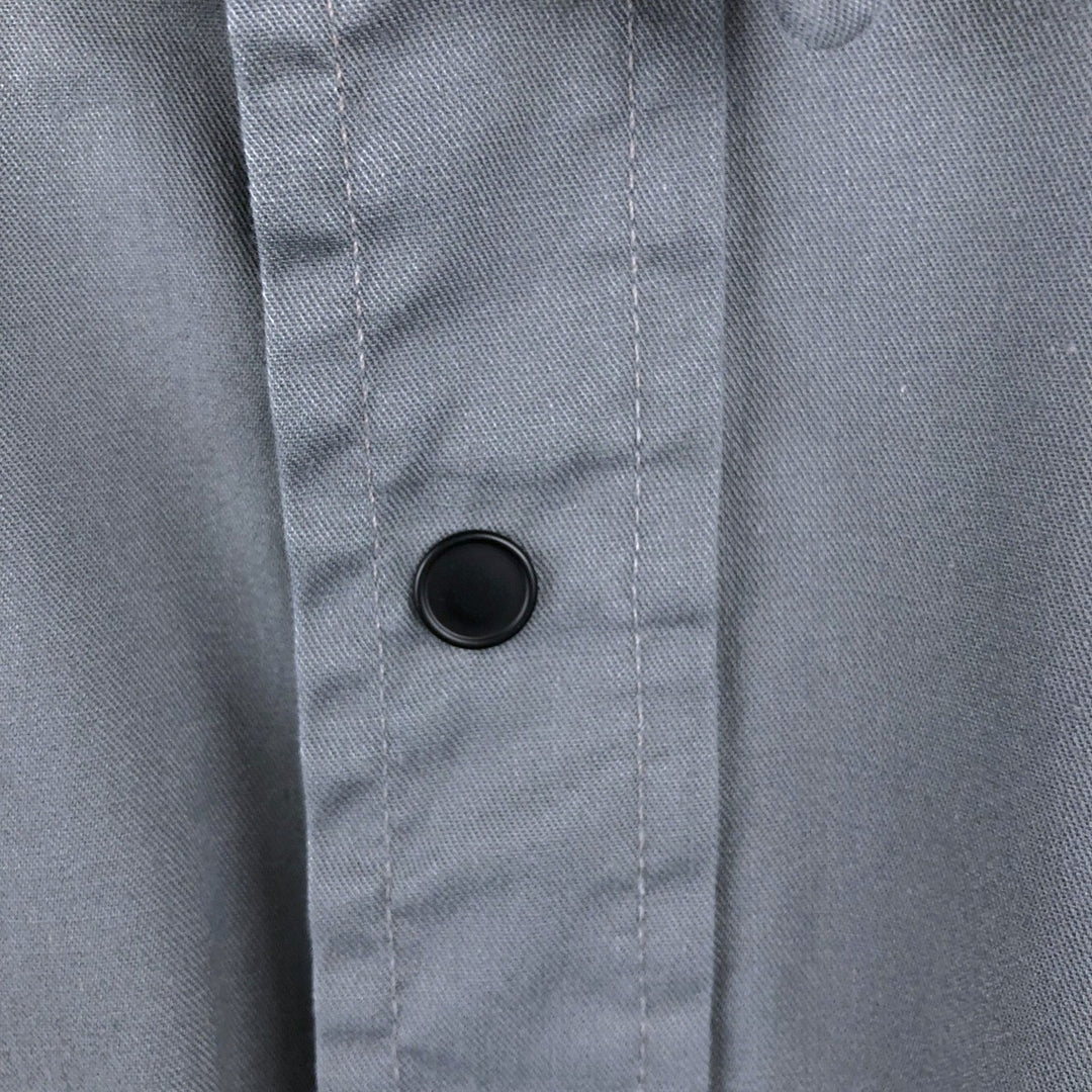 80'S Osh Kosh B'GOSH Long-Sleeve Work Shirt, Made in USA, Men's XL (approx.), Vintage polyester gray type Vintage Second Hand