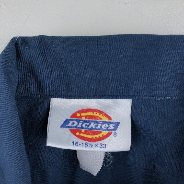90'S Dickies Long-Sleeve Work Shirt, Boxy Shirt, Men's Size XL (Equivalent), Vintage unclear navy blue type Vintage Second Hand