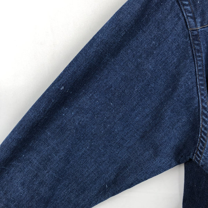 80s-90'S Carhartt Long-Sleeve Denim Western Shirt, Men's Size XL (Vintage) unclear blue type Vintage Second Hand