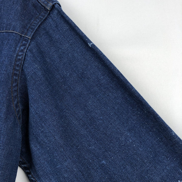 80s-90'S Carhartt Long-Sleeve Denim Western Shirt, Men's Size XL (Vintage) unclear blue type Vintage Second Hand