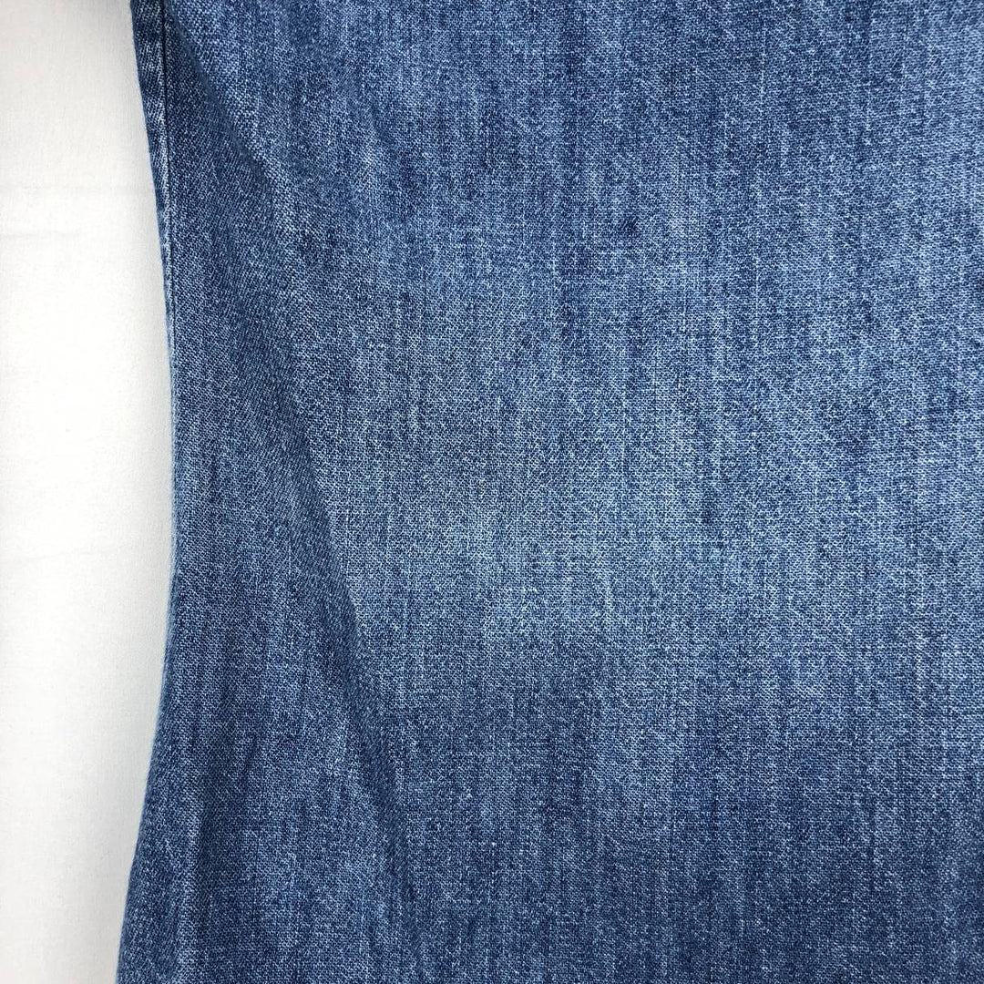 70s-80'S Levi's 60649-1117 Orange Tab Long-Sleeve Denim Western Shirt, Made in USA, Men's Size M (Equivalent), Vintage cotton blue type Vintage Second Hand