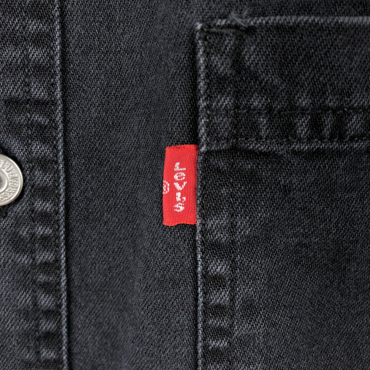 90s-00'S Levi's long-sleeved black denim shirt, men's size M (approx.), vintage. cotton black type Vintage Second Hand