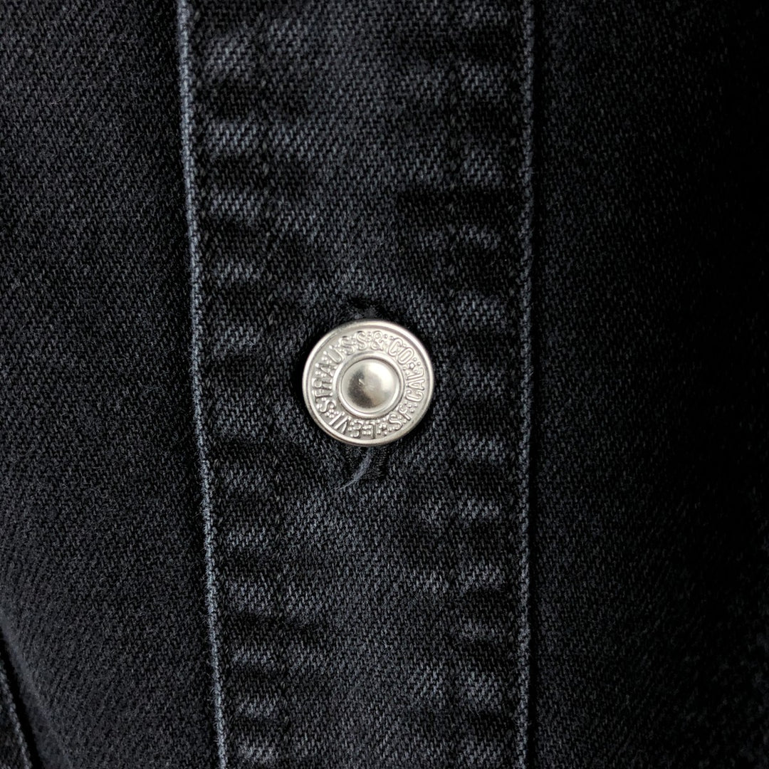 90s-00'S Levi's long-sleeved black denim shirt, men's size M (approx.), vintage. cotton black type Vintage Second Hand